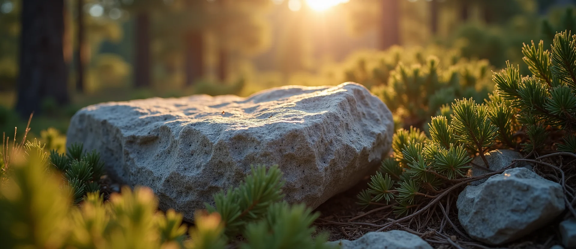 Symbolizing Stability/Peak: A local Quaking Aspen unshakable boulder. - AI Generated
