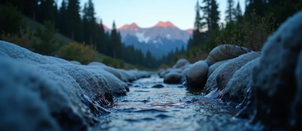 Symbolizing Flow/Cleansing: A local Manzanita babbling mountain creek. - AI Generated