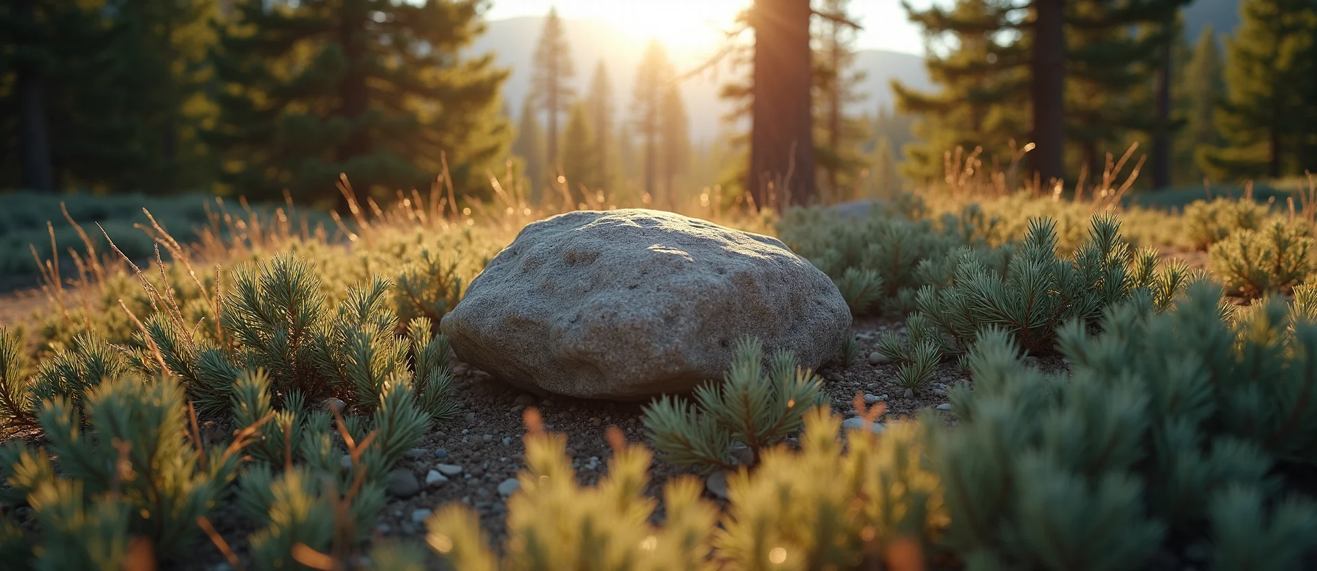 Symbolizing Stability/Peak: A local Sagebrush (Artemisia tridentata) unshakable boulder. - AI Generated