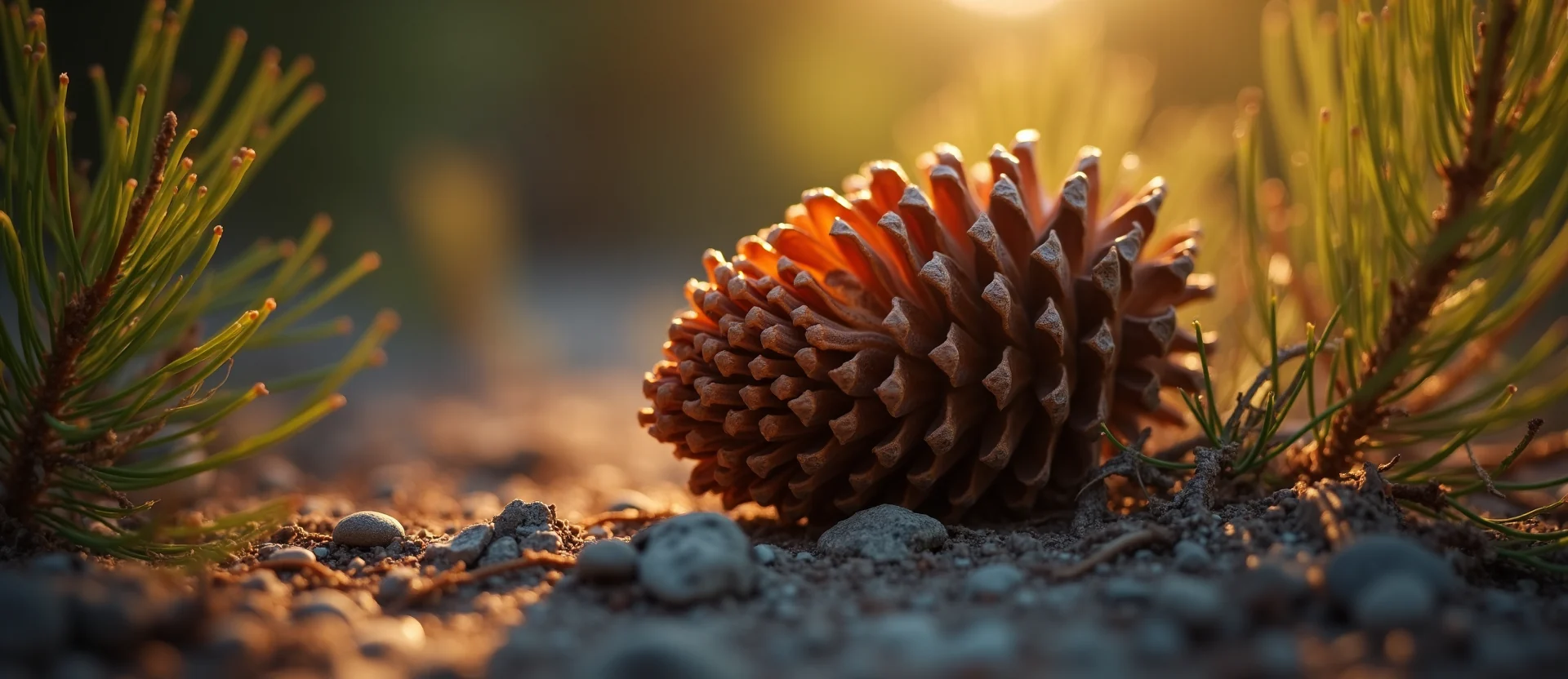 Symbolizing Seed/New Beginning: A local Ponderosa Pine opening pine cone. - AI Generated