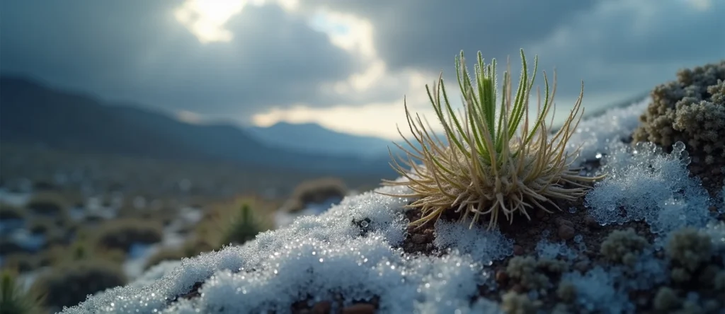 Symbolizing Seed/New Beginning: A local Sierra Juniper sprouting sagebrush seedling. - AI Generated