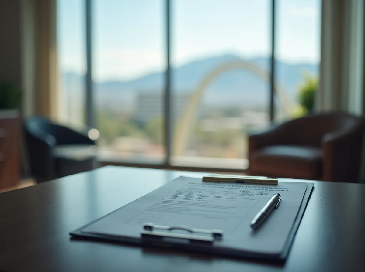 A professional "Mental Health Evaluation & Diagnostic Criteria" clipboard and pen on a desk in a Reno treatment center, representing structured mental health assessments and clinical diagnostic reporting.