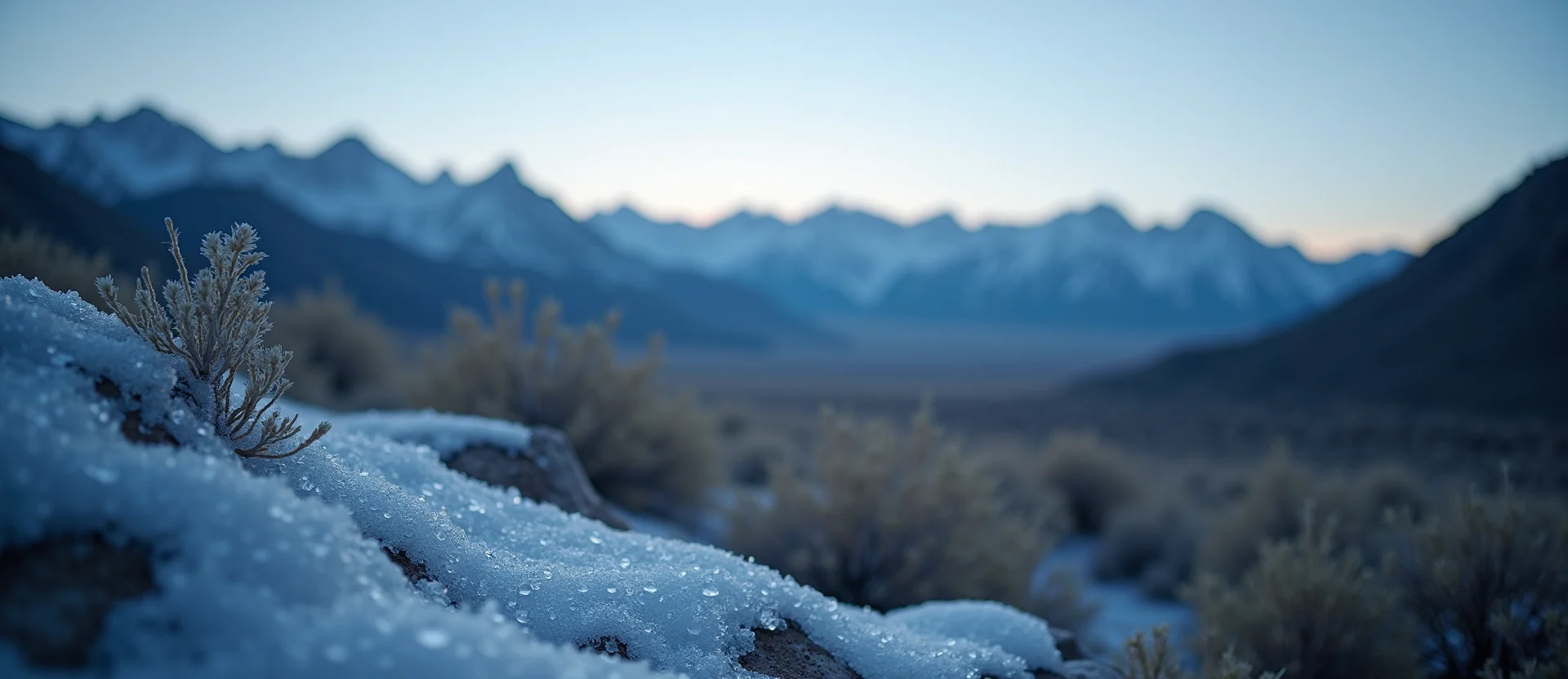 Symbolizing Identity/Local: A local Bitterbrush Sierra Nevada skyline. - AI Generated