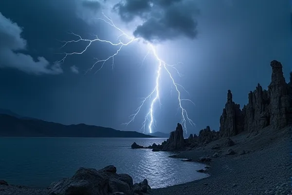 Cinematic low-angle view of Pyramid Lake tufa formations, representing the ancient pillars of resilience and the legal foundations of addiction treatment.