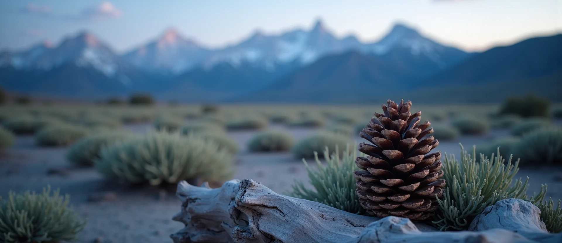 Symbolizing Seed/New Beginning: A local Sagebrush (Artemisia tridentata) opening pine cone. - AI Generated
