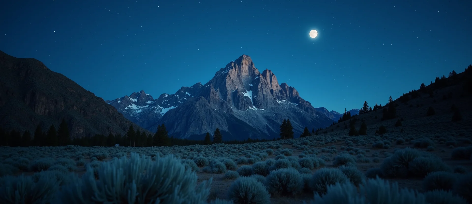 Symbolizing Stability/Peak: A local Quaking Aspen jagged granite peak. - AI Generated