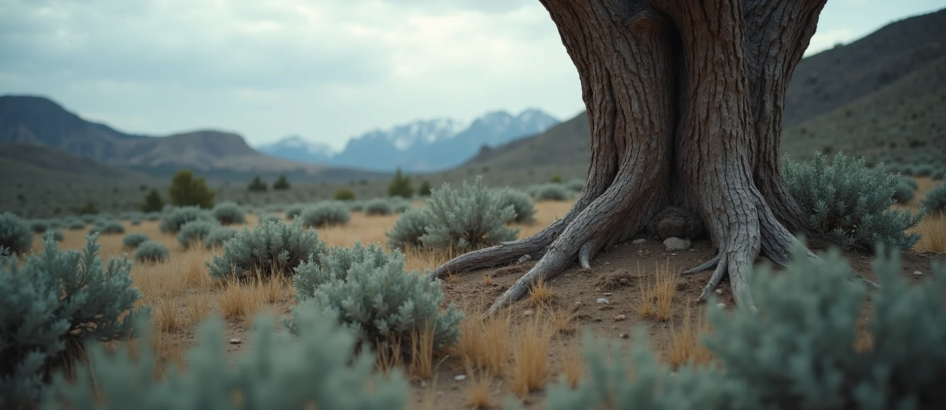 Symbolizing Growth/Resilience: A local Manzanita sturdy weathered tree trunk. - AI Generated