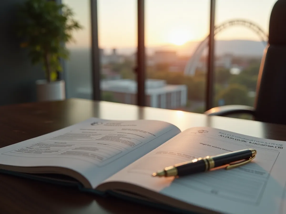 A professional "Relapse Prevention & Recovery Planning" workbook and fountain pen on a desk in a Reno treatment center, representing structured clinical support, coping strategy development, and long-term recovery stability.