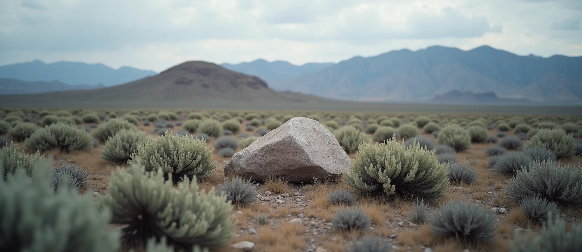 Symbolizing Stability/Peak: A local Indian Paintbrush unshakable boulder. - AI Generated