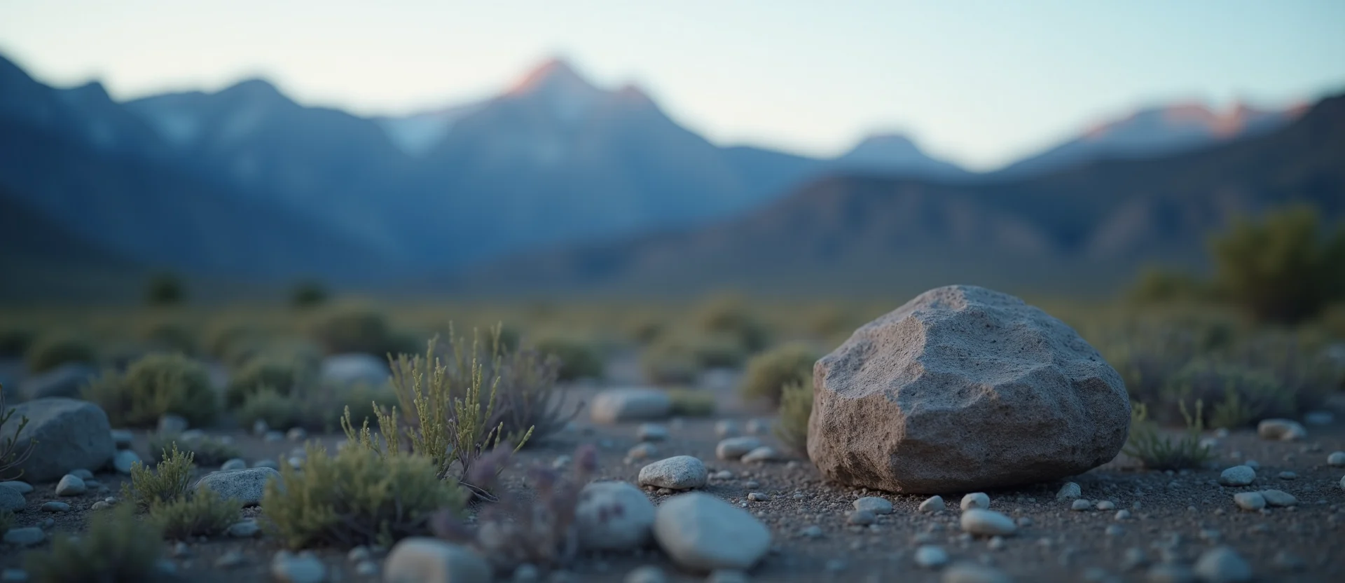 Symbolizing Stability/Peak: A local Desert Peach unshakable boulder. - AI Generated