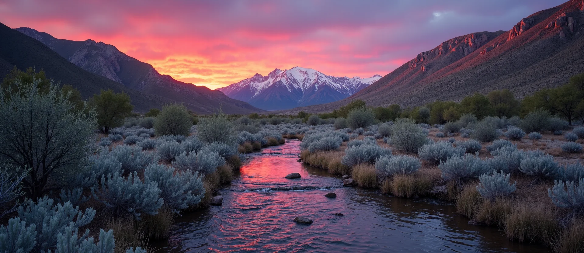 Symbolizing Flow/Cleansing: A local Manzanita babbling mountain creek. - AI Generated
