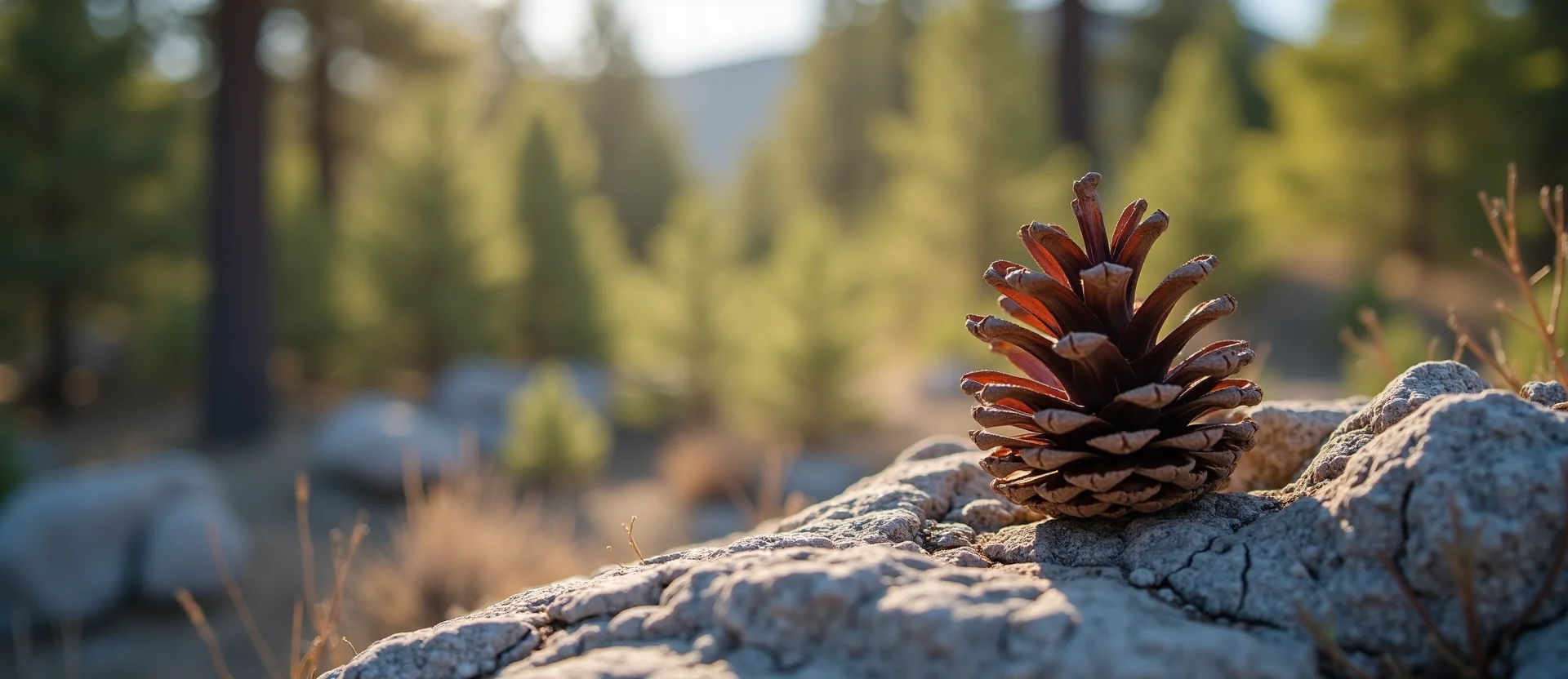 Symbolizing Seed/New Beginning: A local Sierra Juniper opening pine cone. - AI Generated