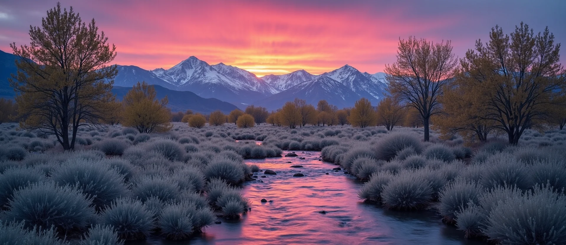 Symbolizing Flow/Cleansing: A local Quaking Aspen clear cold snowmelt stream. - AI Generated