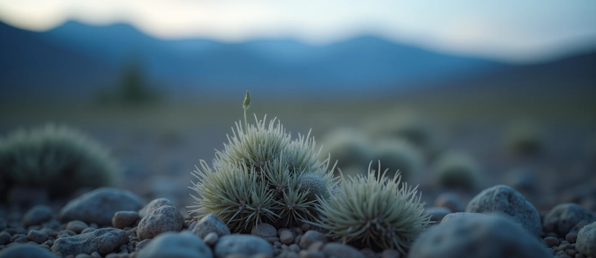 Symbolizing Seed/New Beginning: A local Desert Peach sprouting sagebrush seedling. - AI Generated