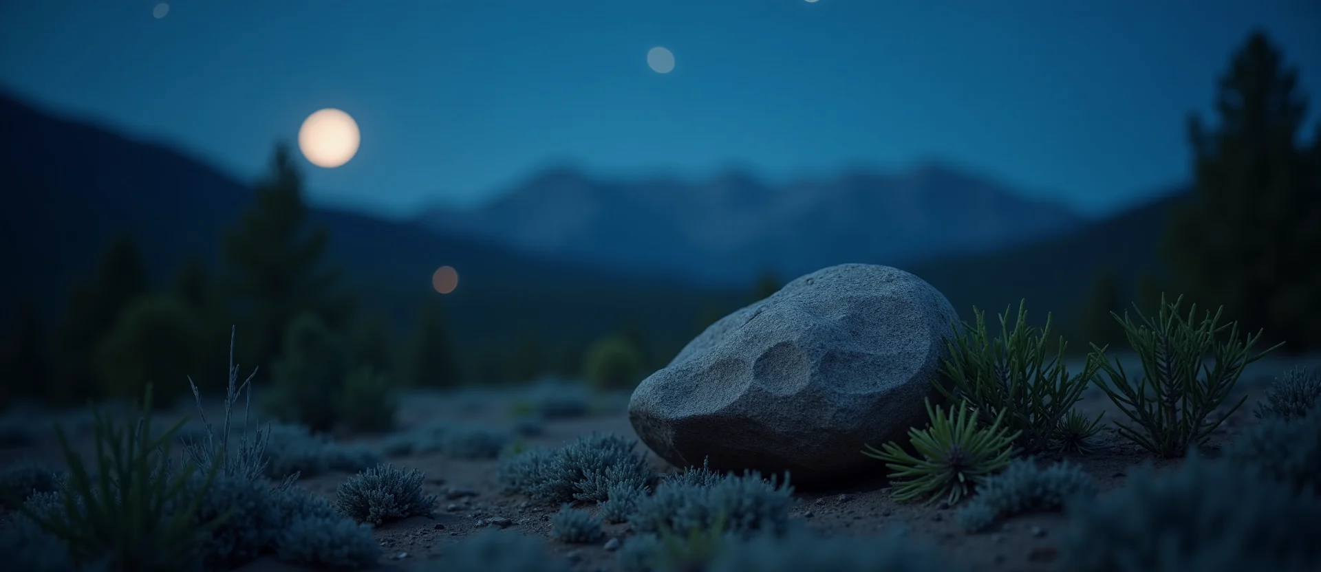 Symbolizing Stability/Peak: A local Bitterbrush unshakable boulder. - AI Generated