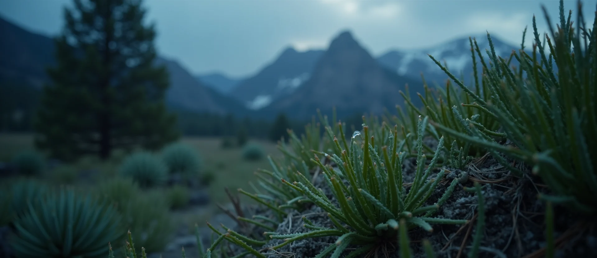 Symbolizing Flow/Cleansing: A local Indian Paintbrush raindrops on desert leaves. - AI Generated