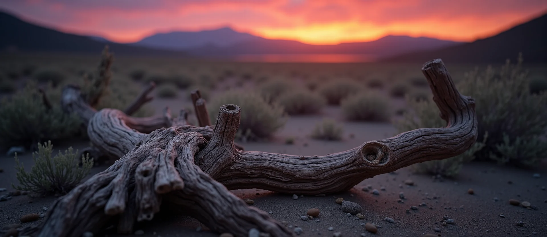 Symbolizing Growth/Resilience: A local Bitterbrush gnarled juniper roots. - AI Generated