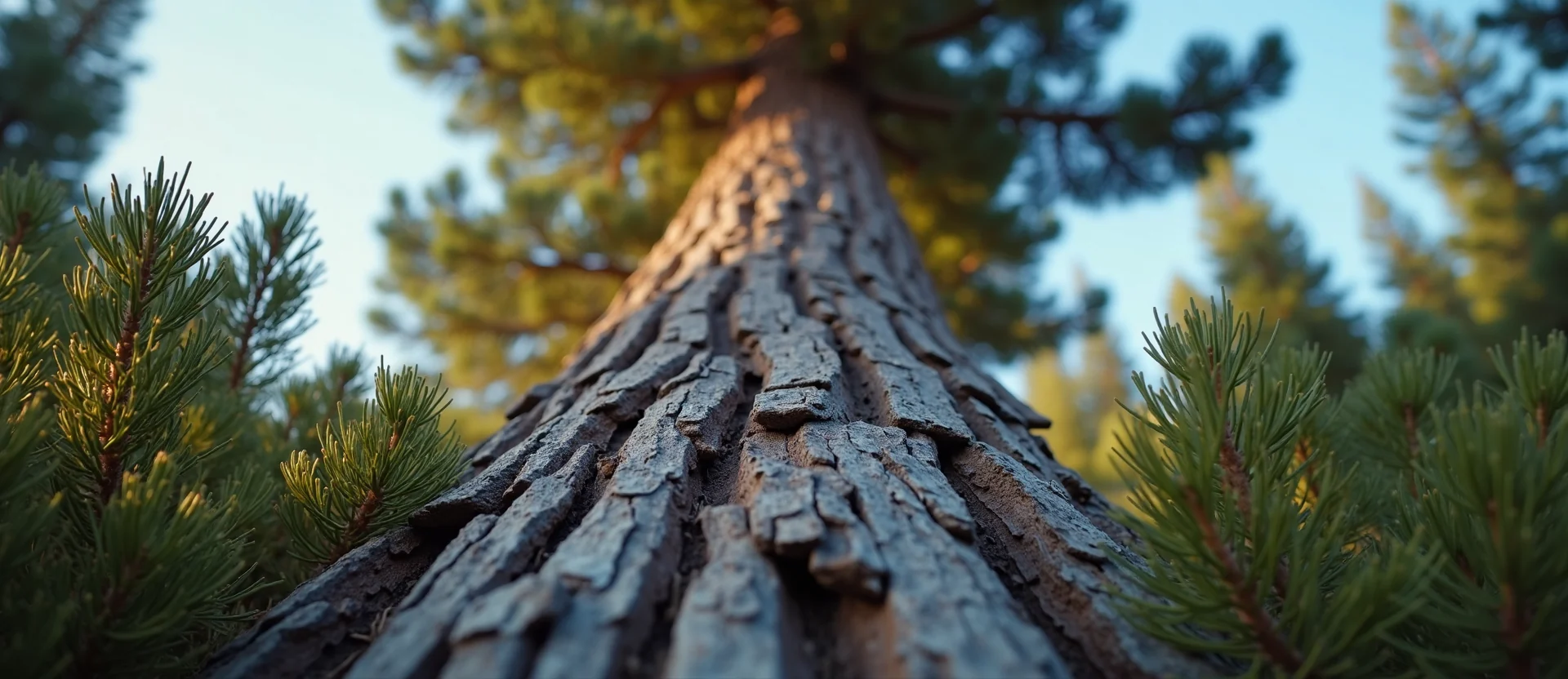 Symbolizing Growth/Resilience: A local Indian Paintbrush sturdy weathered tree trunk. - AI Generated