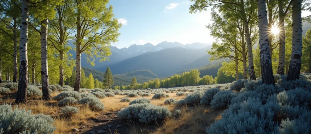 Symbolizing Growth/Resilience: A local Manzanita thriving aspen grove. - AI Generated