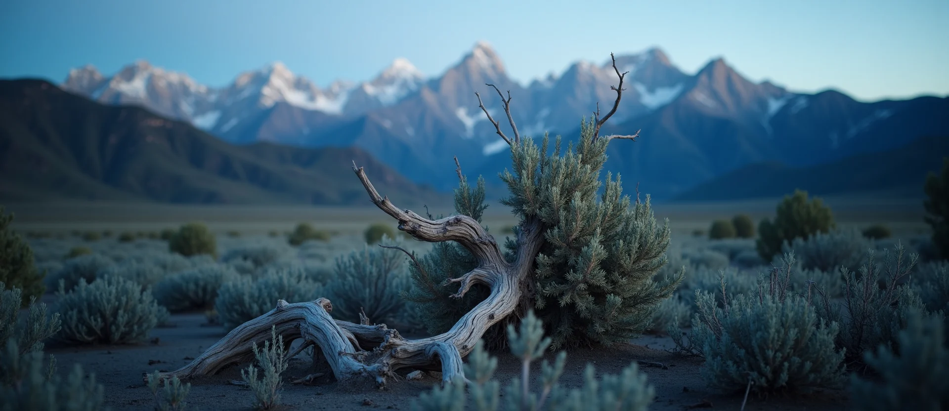 Symbolizing Growth/Resilience: A local Sagebrush (Artemisia tridentata) gnarled juniper roots. - AI Generated