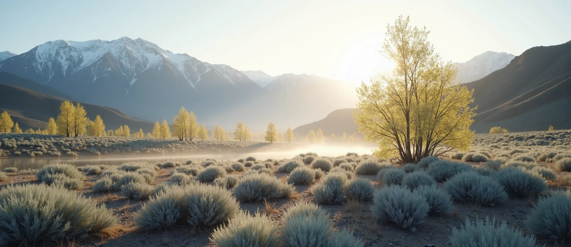 Symbolizing Identity/Local: A local Sagebrush (Artemisia tridentata) High Desert vista. - AI Generated
