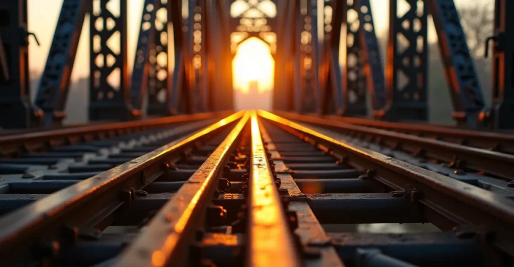 Macro photography of industrial steel truss patterns on the Virginia Street bridge in Reno, symbolizing the structured path to a new life.