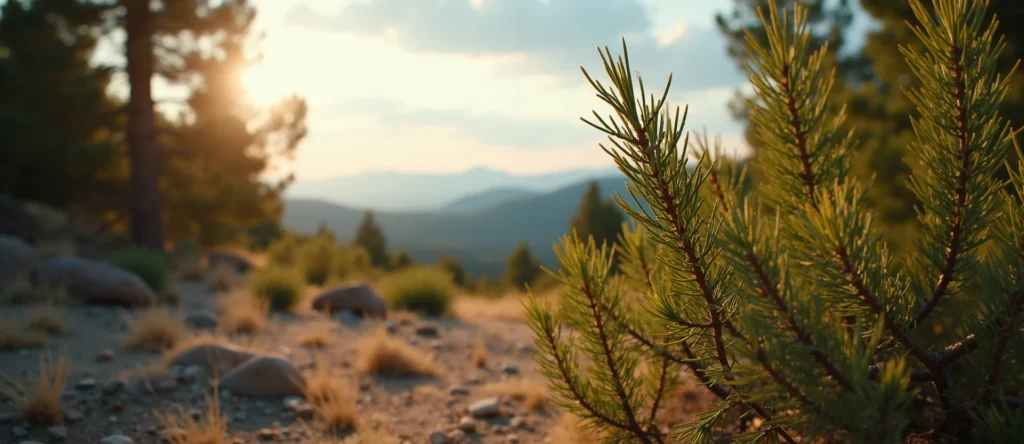 Symbolizing Stability/Peak: A local Bitterbrush distant Sierra horizon. - AI Generated