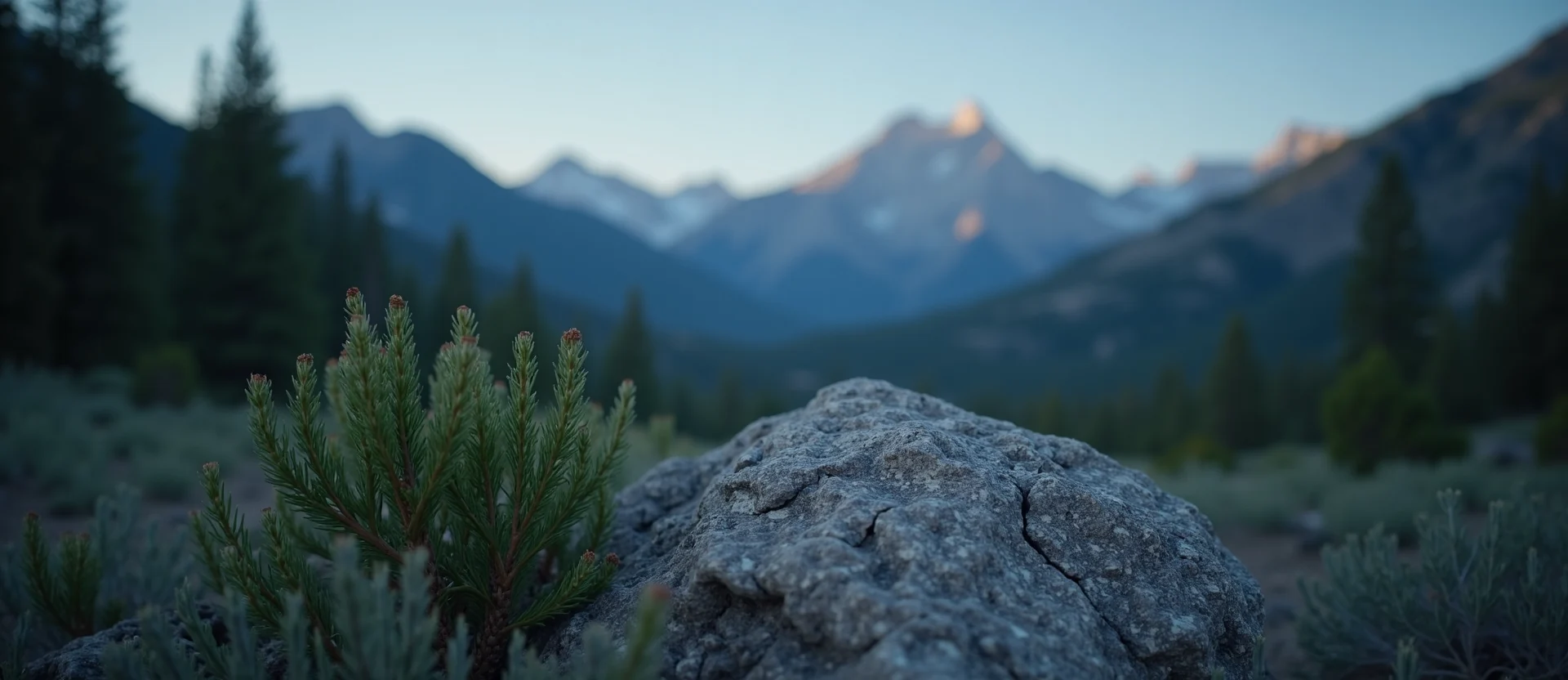 Symbolizing Stability/Peak: A local Mountain Mahogany unshakable boulder. - AI Generated