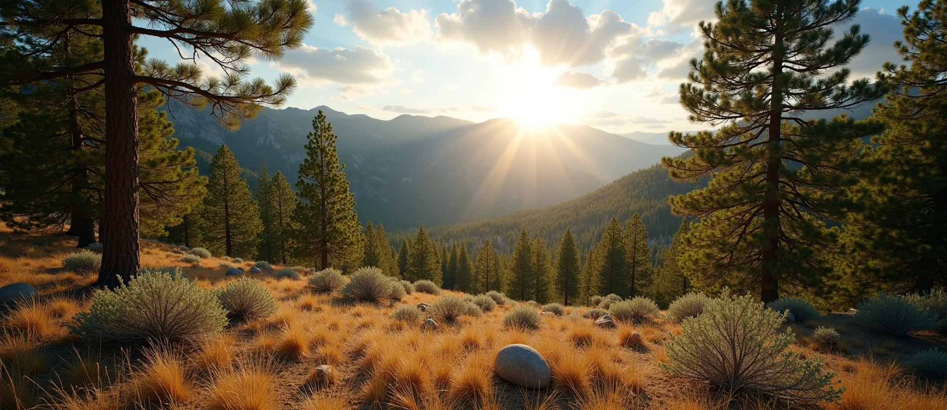Symbolizing Identity/Local: A local Ponderosa Pine Mt. Rose foothills. - AI Generated