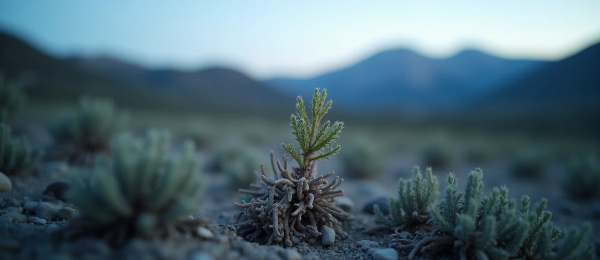 Symbolizing Seed/New Beginning: A local Manzanita sprouting sagebrush seedling. - AI Generated