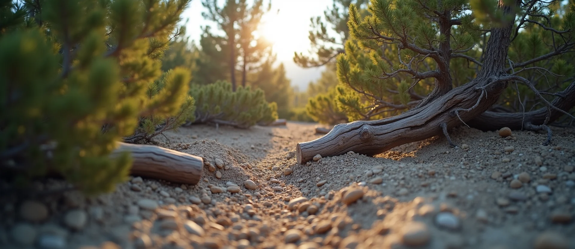 Symbolizing Growth/Resilience: A local Sierra Juniper gnarled juniper roots. - AI Generated