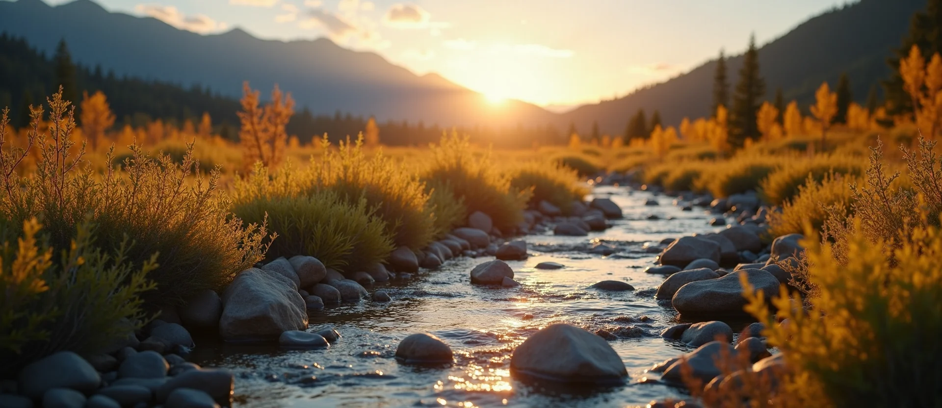 Symbolizing Flow/Cleansing: A local Indian Paintbrush smooth Truckee river stones. - AI Generated
