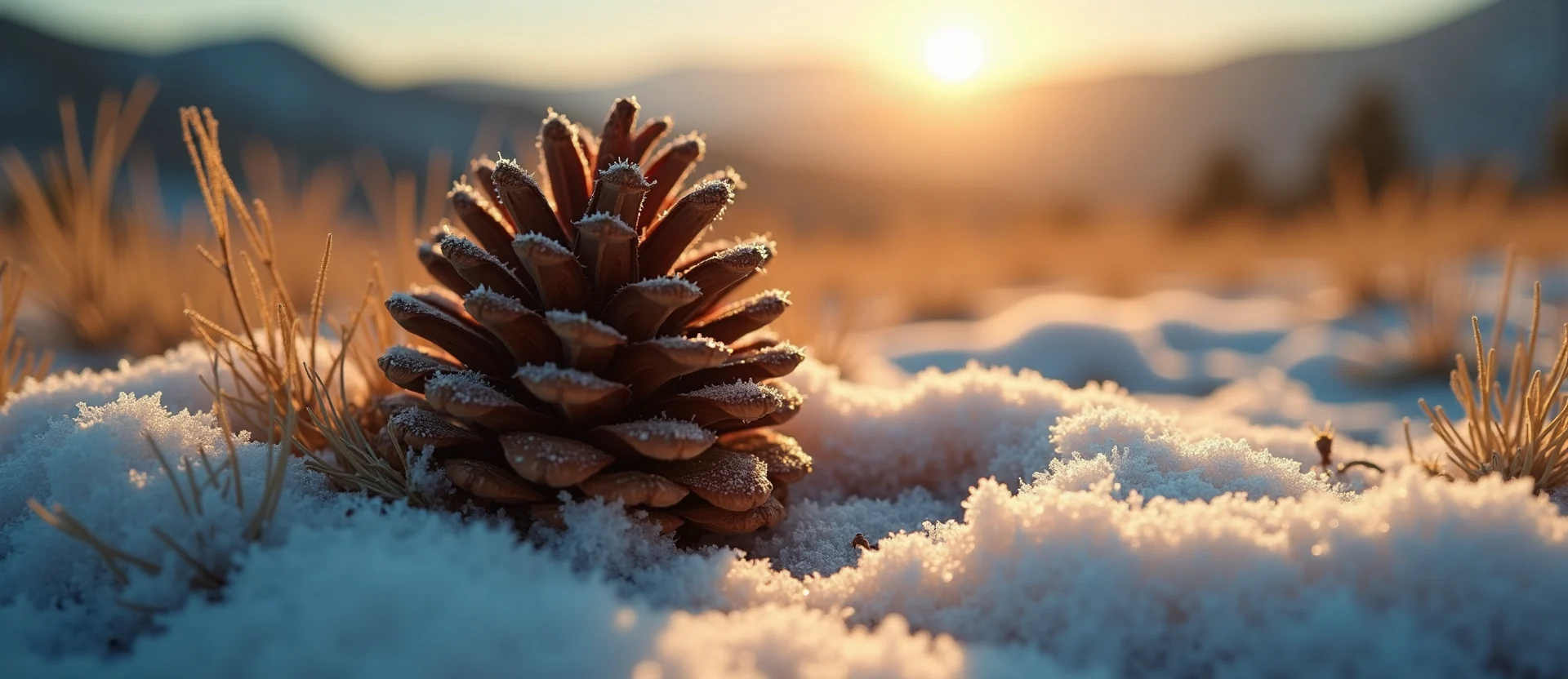 Symbolizing Seed/New Beginning: A local Desert Peach opening pine cone. - AI Generated