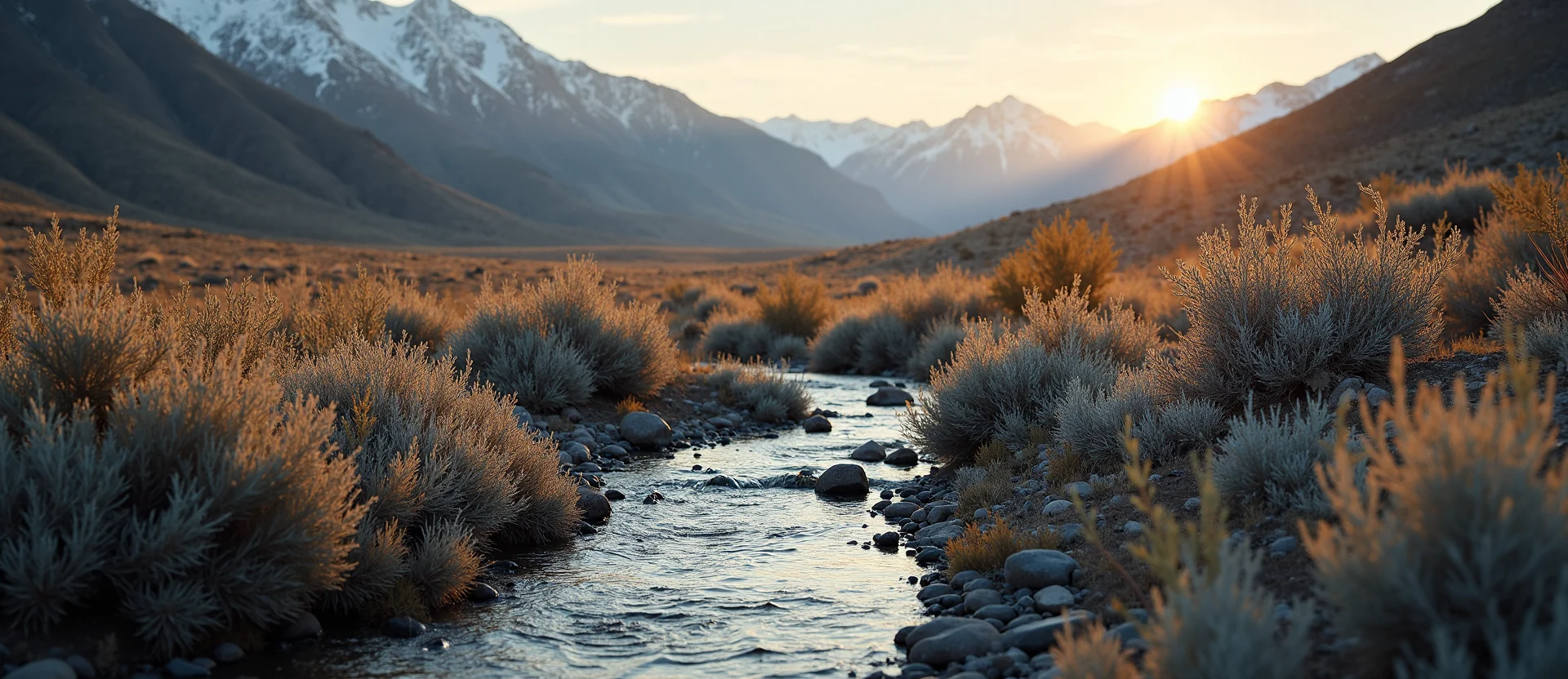 Symbolizing Flow/Cleansing: A local Manzanita clear cold snowmelt stream. - AI Generated