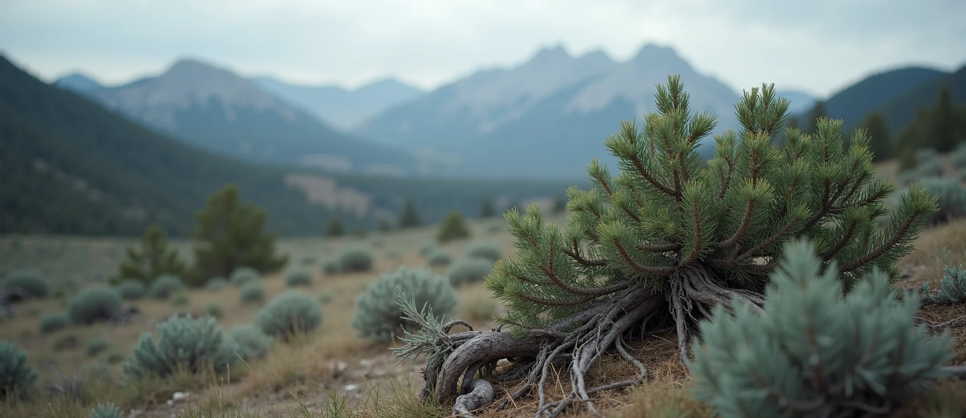 Symbolizing Growth/Resilience: A local Sagebrush (Artemisia tridentata) gnarled juniper roots. - AI Generated