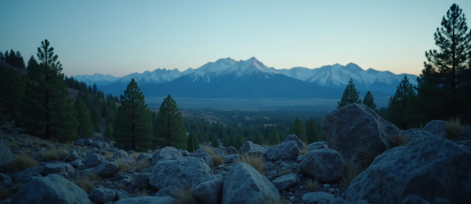 Symbolizing Stability/Peak: A local Mountain Mahogany distant Sierra horizon. - AI Generated