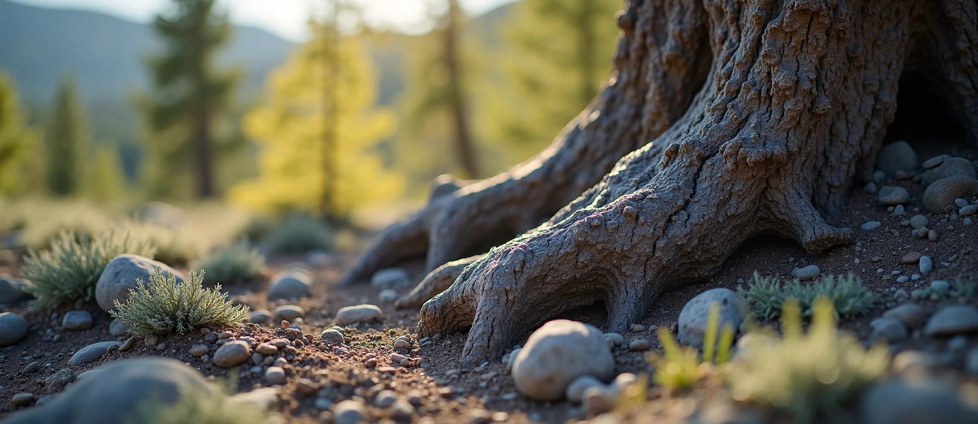 Symbolizing Growth/Resilience: A local Quaking Aspen sturdy weathered tree trunk. - AI Generated
