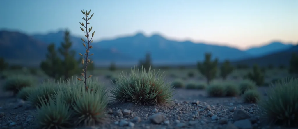 Symbolizing Seed/New Beginning: A local Manzanita sprouting sagebrush seedling. - AI Generated
