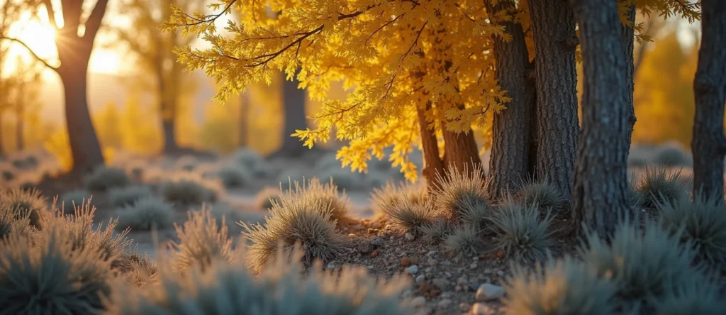 Symbolizing Growth/Resilience: A local Desert Peach thriving aspen grove. - AI Generated