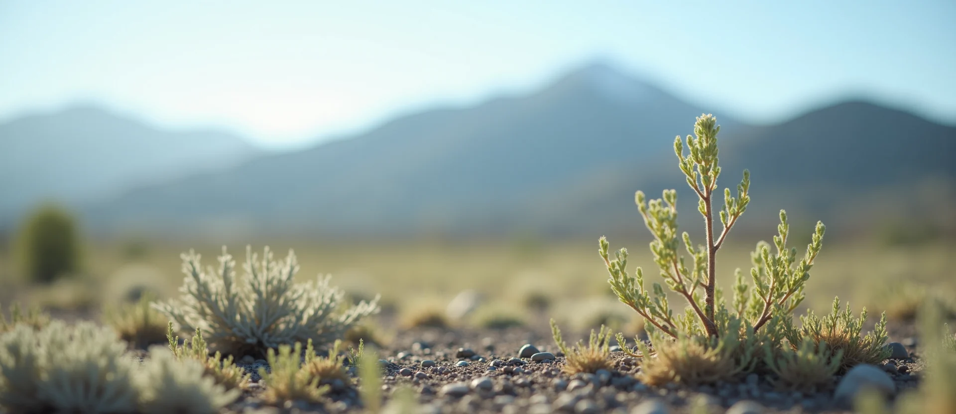 Symbolizing Seed/New Beginning: A local Rabbitbrush sprouting sagebrush seedling. - AI Generated
