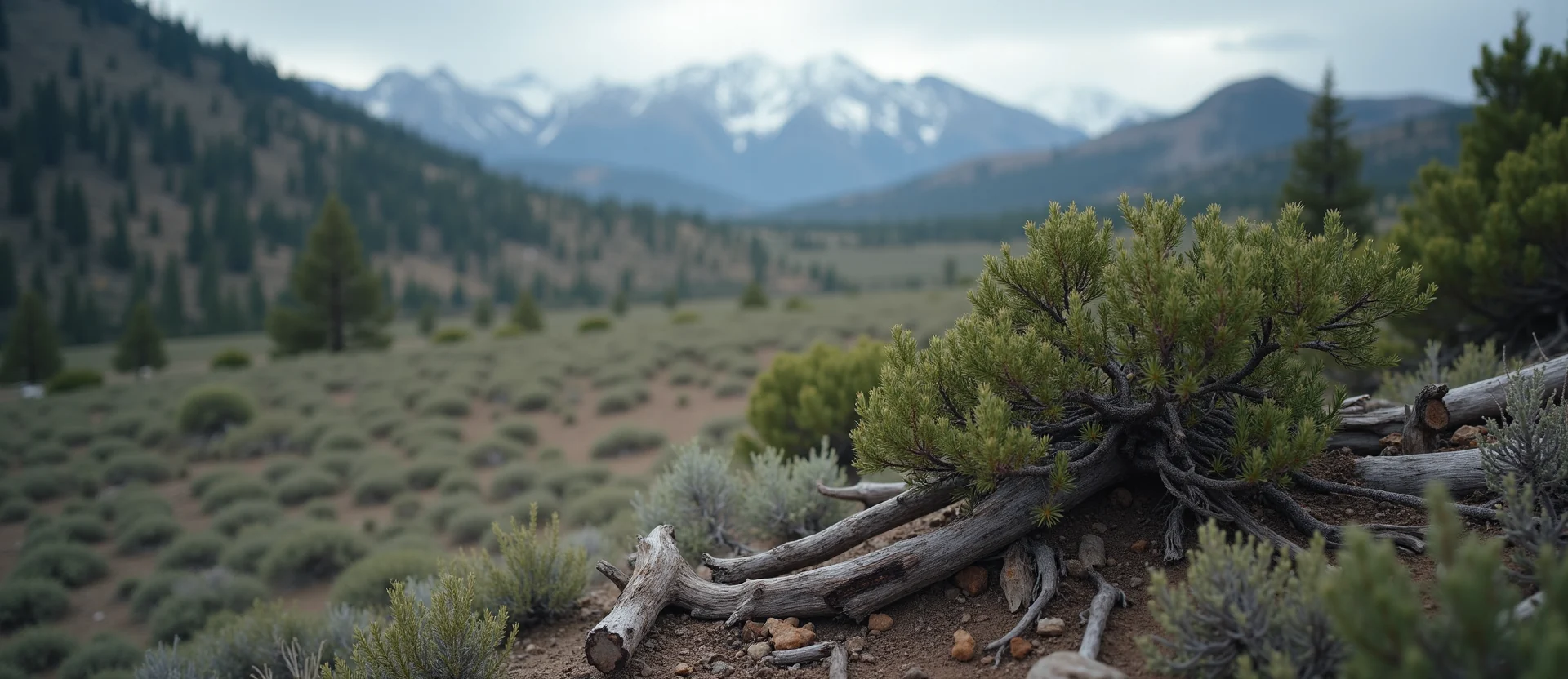 Symbolizing Growth/Resilience: A local Bitterbrush gnarled juniper roots. - AI Generated