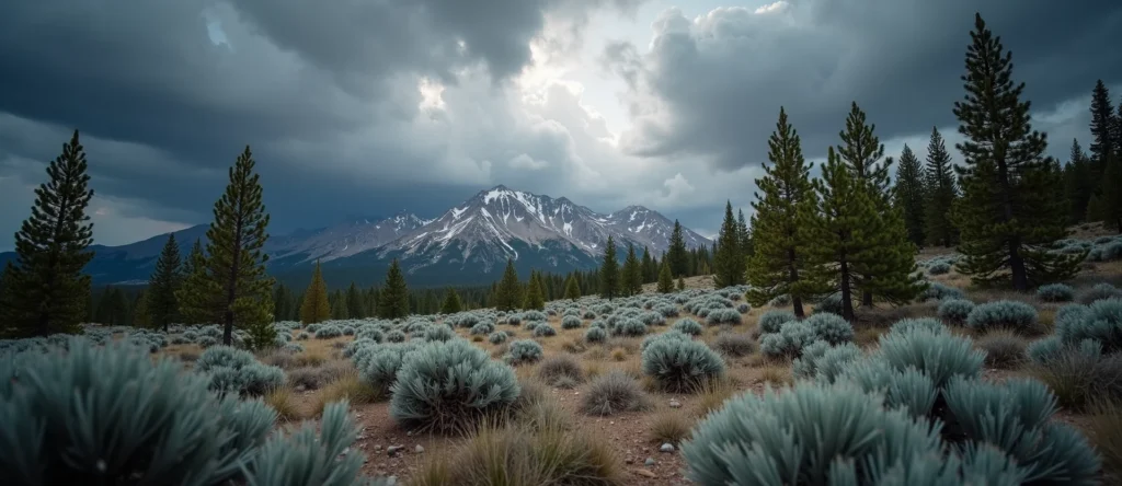 Symbolizing Identity/Local: A local Quaking Aspen Sierra Nevada skyline. - AI Generated