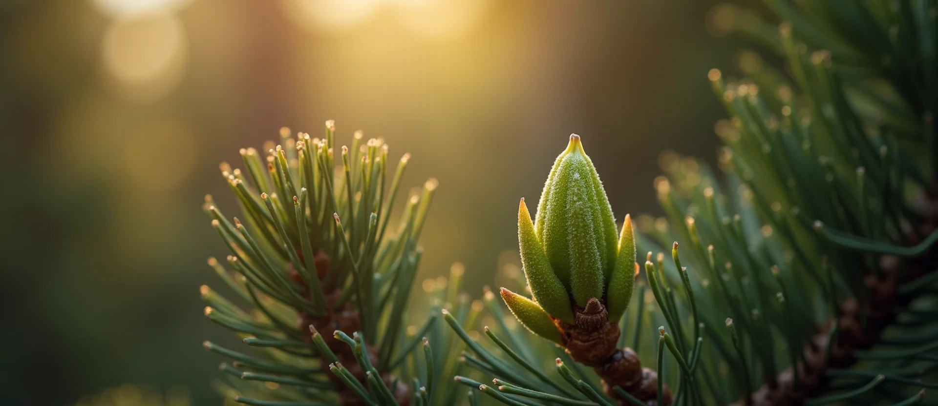 Symbolizing Seed/New Beginning: A local Quaking Aspen new green bud on a branch. - AI Generated