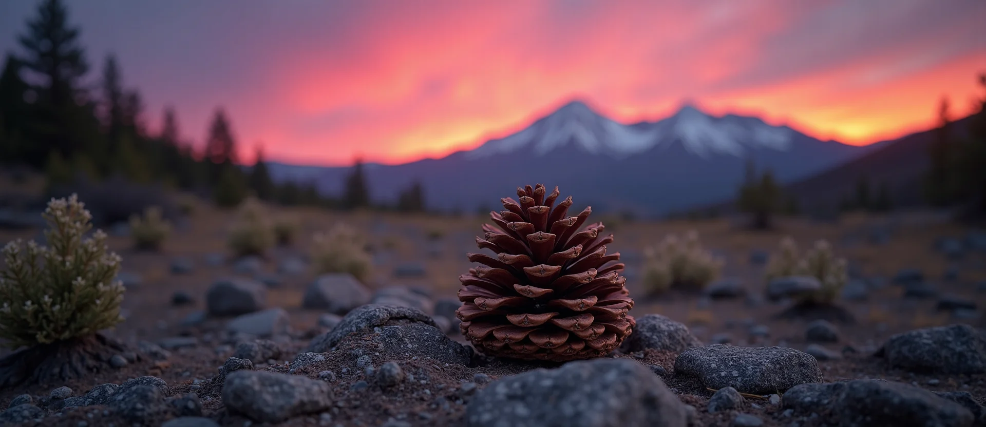 Symbolizing Seed/New Beginning: A local Manzanita opening pine cone. - AI Generated