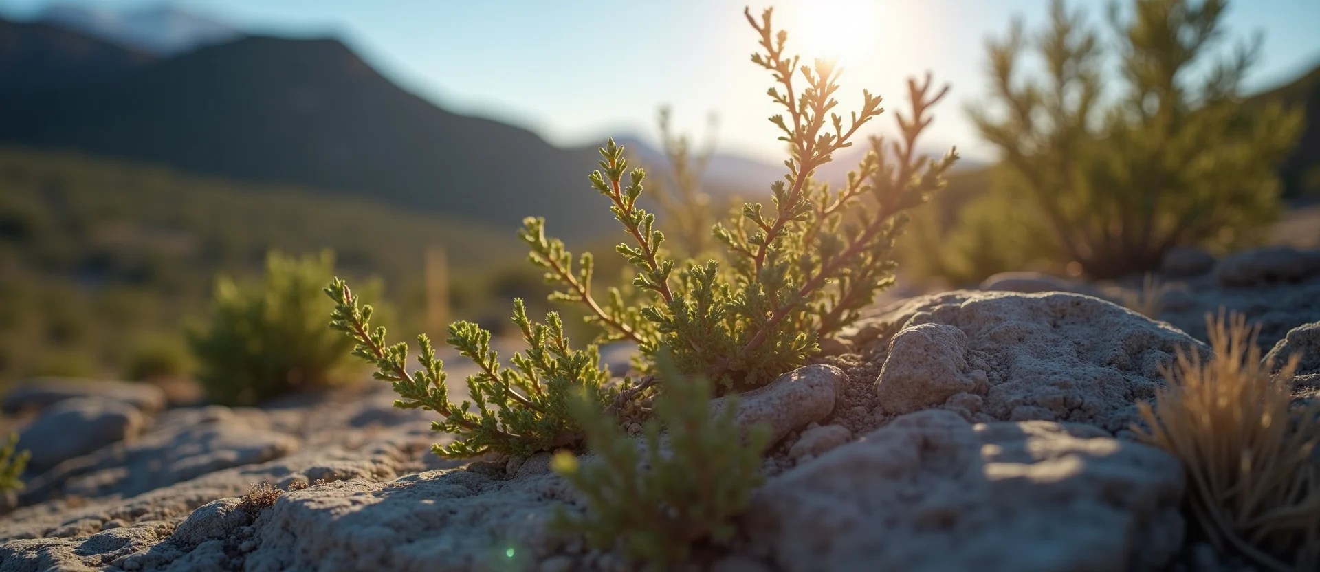 Symbolizing Growth/Resilience: A local Manzanita new branch reaching for the sky. - AI Generated