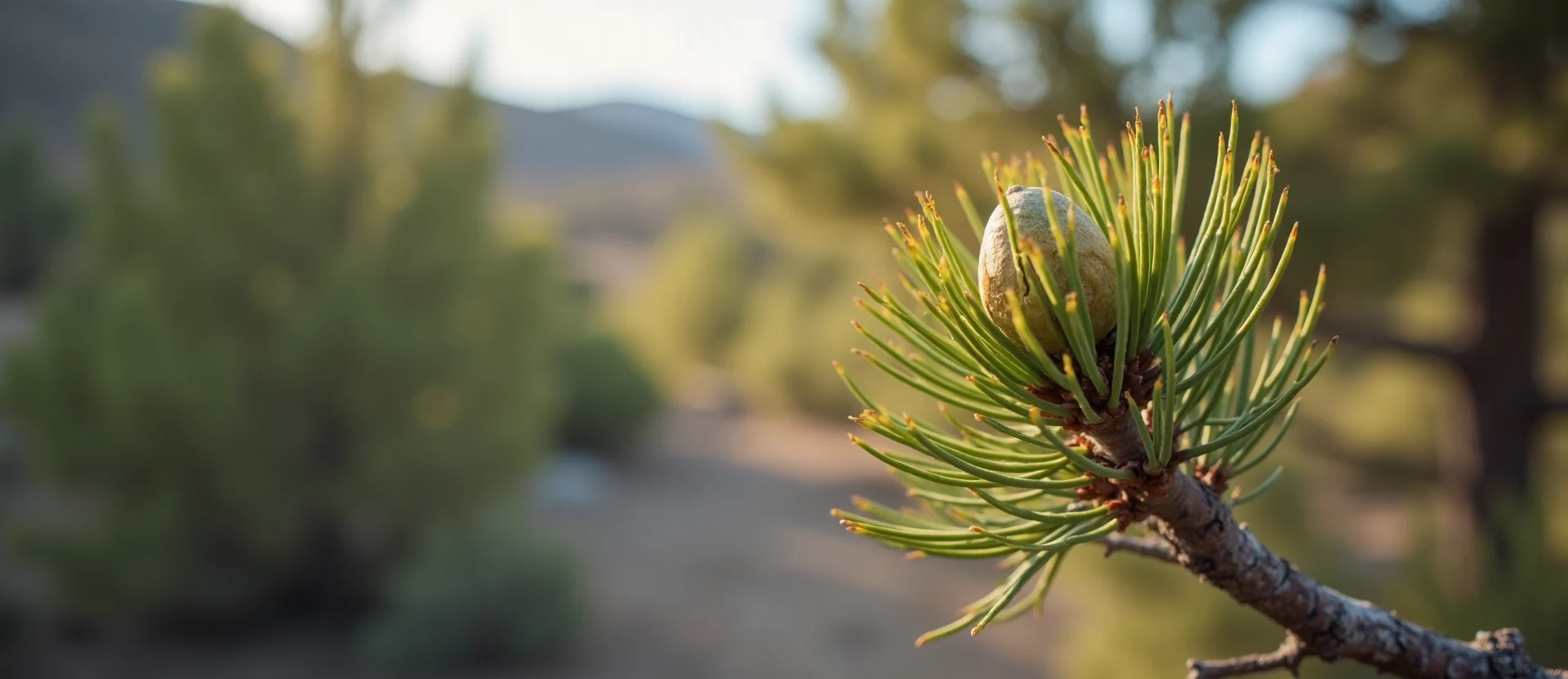 Symbolizing Seed/New Beginning: A local Bitterbrush new green bud on a branch. - AI Generated