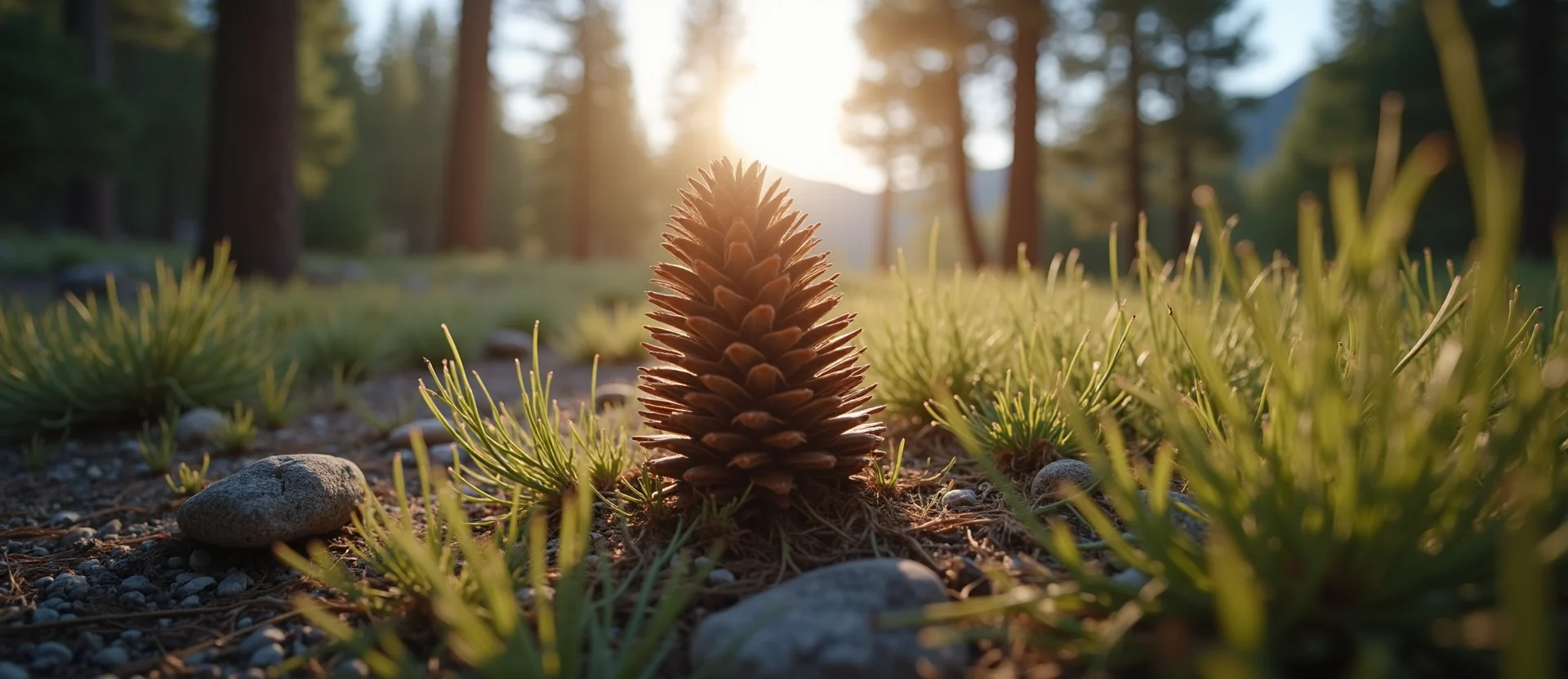 Symbolizing Seed/New Beginning: A local Rabbitbrush opening pine cone. - AI Generated