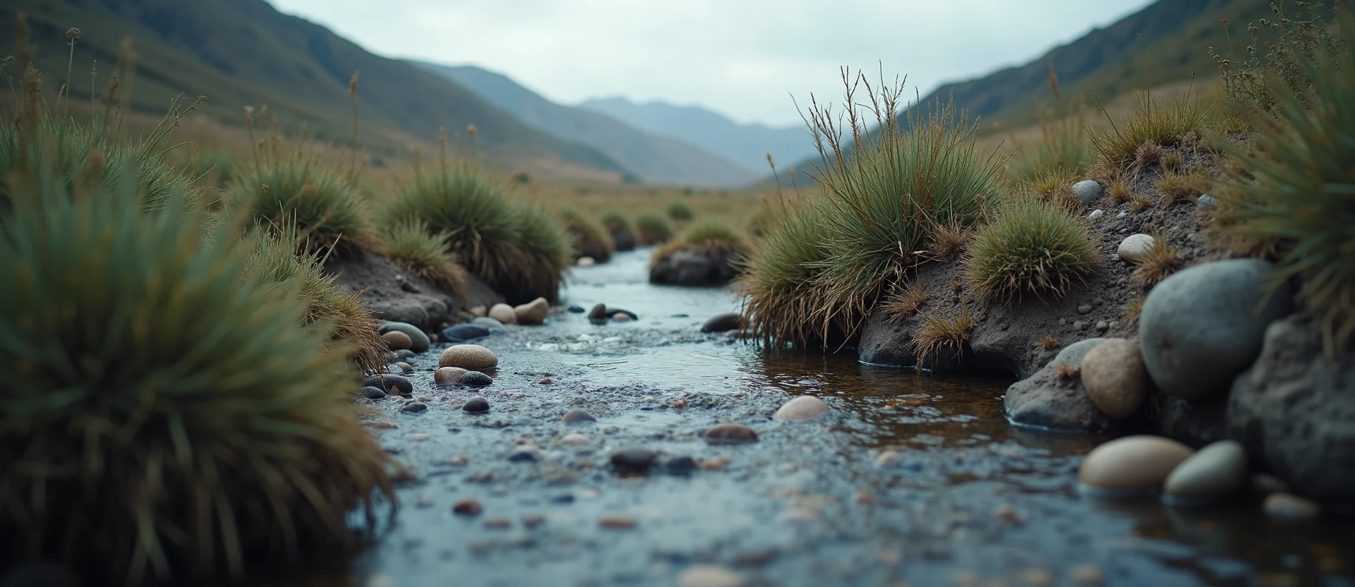 Symbolizing Flow/Cleansing: A local Sagebrush (Artemisia tridentata) hidden small waterfall. - AI Generated