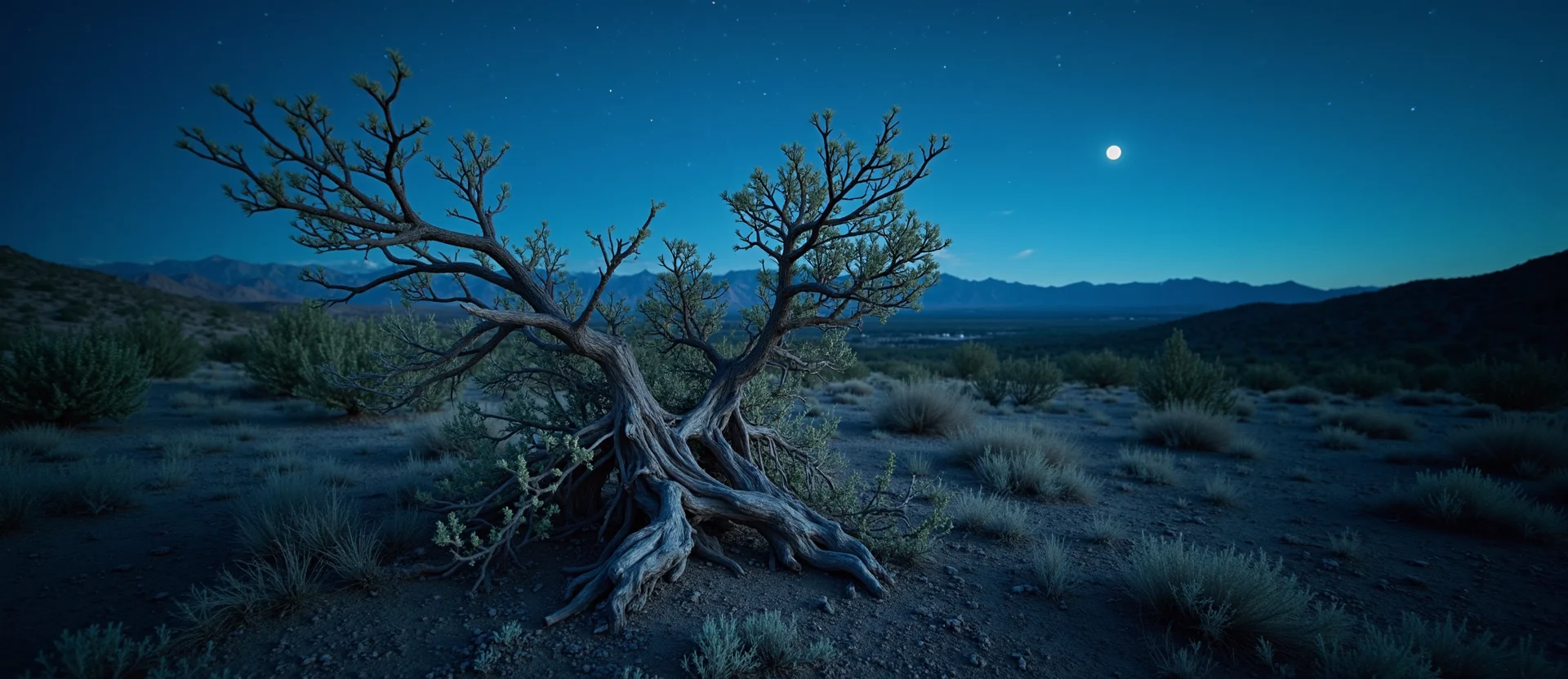 Symbolizing Growth/Resilience: A local Manzanita gnarled juniper roots. - AI Generated