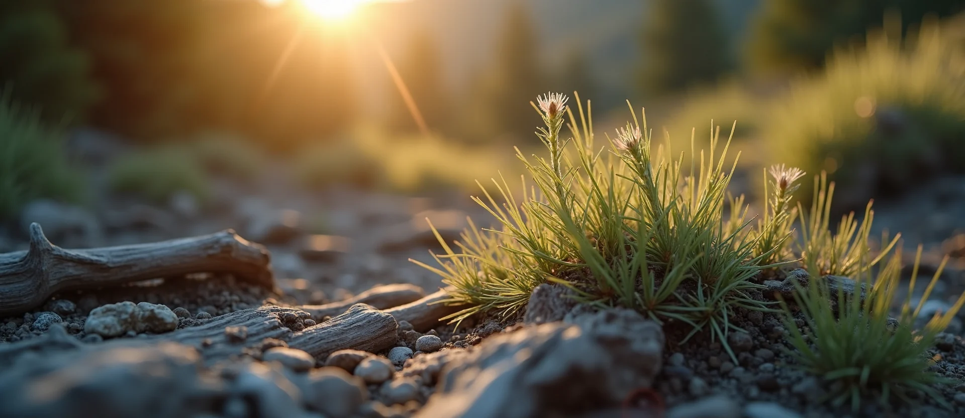 Symbolizing Seed/New Beginning: A local Rabbitbrush sprouting sagebrush seedling. - AI Generated